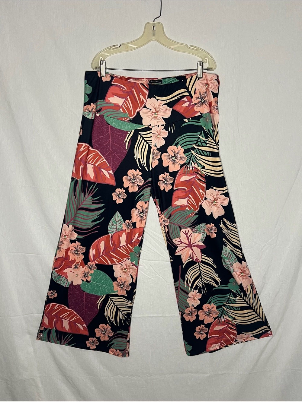 Arolina Tropical Floral Wide Leg Palazzo Pants XXXL